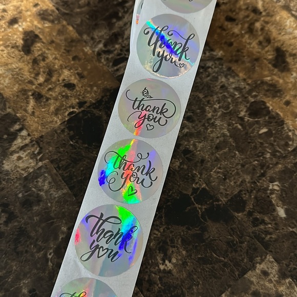 Holographic Thank You Stickers - Picture 2 of 3